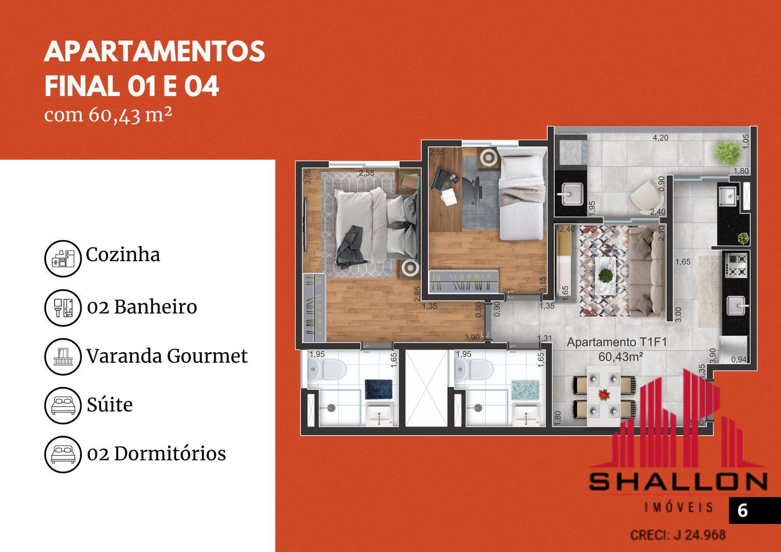 Apartamento, 60 m² - Foto 8